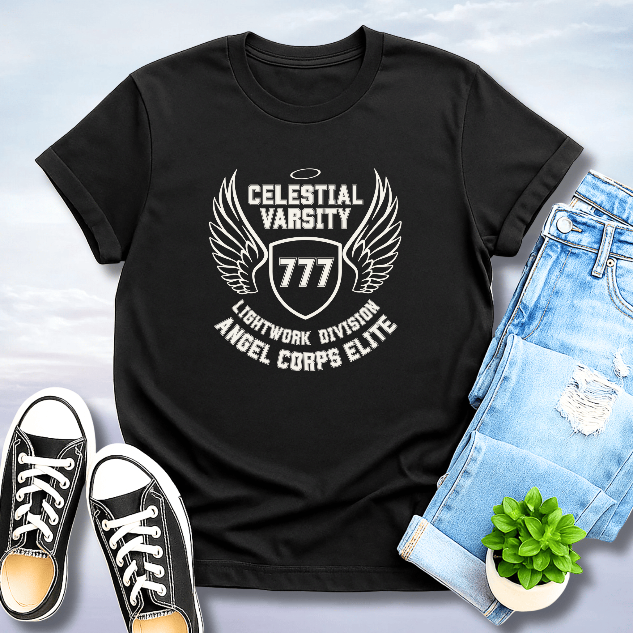 Celestial Varsity: Angel Corps T-Shirt