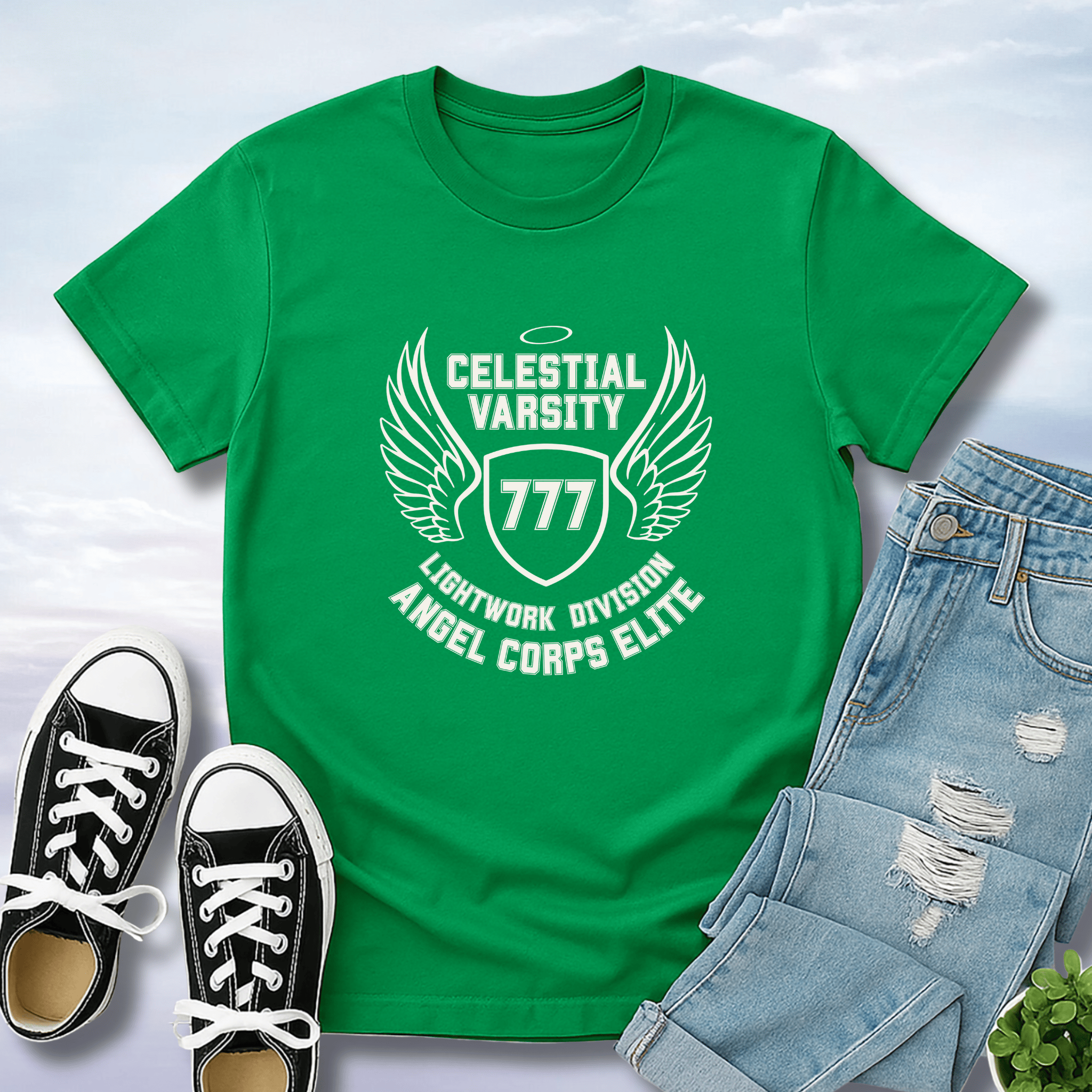 Celestial Varsity: Angel Corps T-Shirt